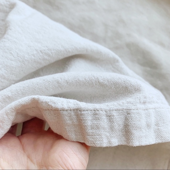 ‼️SOLD‼️Vintage beige linen cotton pleated bermuda shorts trouser high rise - Picture 3 of 8